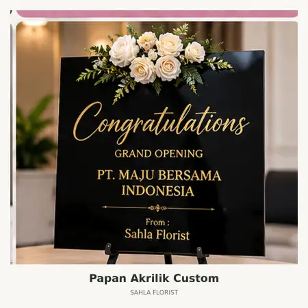 Papan Bunga Akrilik Kranggan
